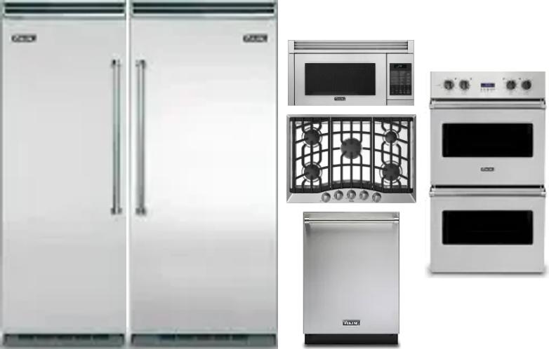 6 Piece Package Includes Refrigerator, Freezer, Cooktop, Wall Oven, Microwave And Dishwasher