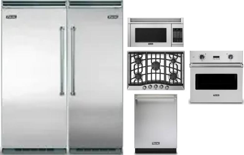 6 Piece Package Includes Refrigerator, Freezer, Cooktop, Wall Oven, Microwave And Dishwasher