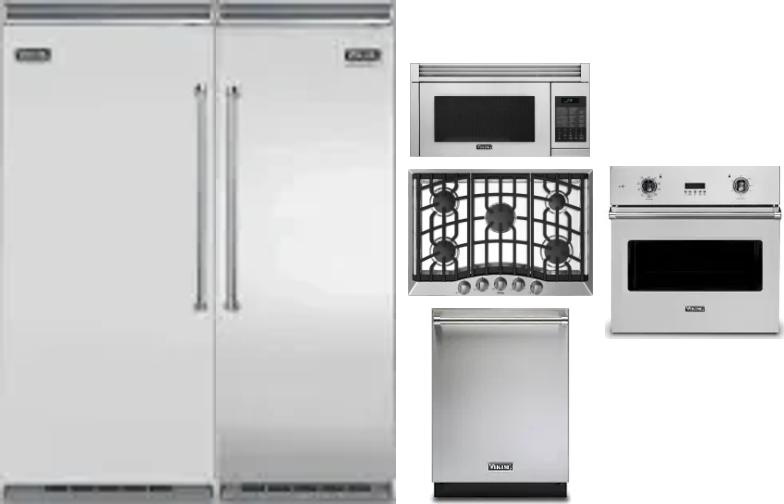 6 Piece Package Includes Refrigerator, Freezer, Cooktop, Wall Oven, Microwave And Dishwasher