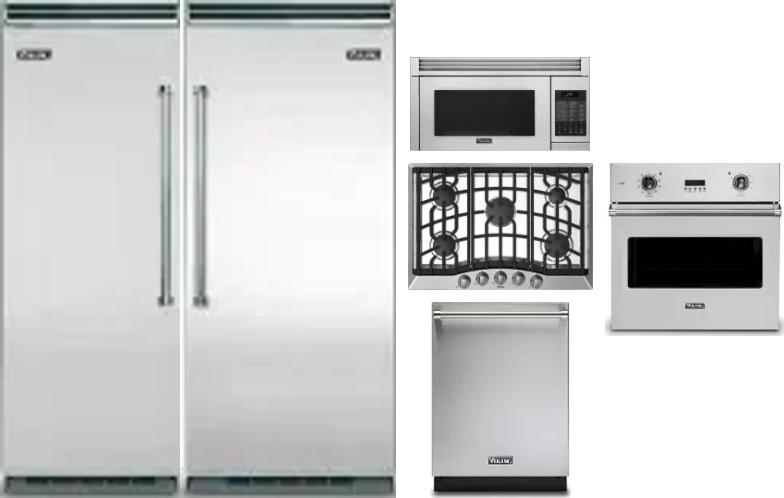6 Piece Package Includes Refrigerator, Freezer, Cooktop, Wall Oven, Microwave And Dishwasher