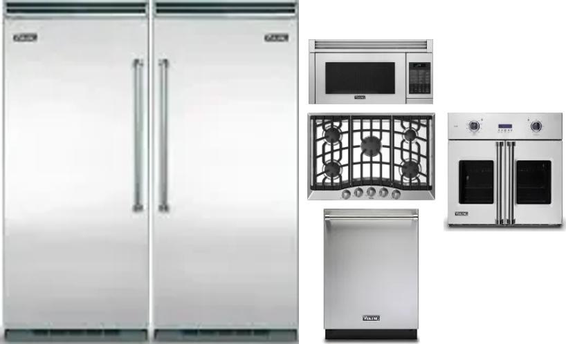 6 Piece Package Includes Refrigerator, Freezer, Cooktop, Wall Oven, Microwave And Dishwasher