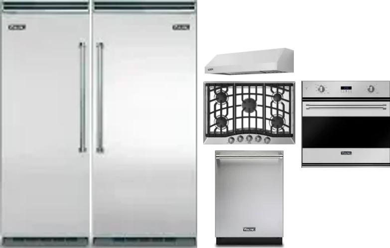 6 Piece Package Includes Refrigerator, Freezer, Cooktop, Wall Oven, Hood And Dishwasher