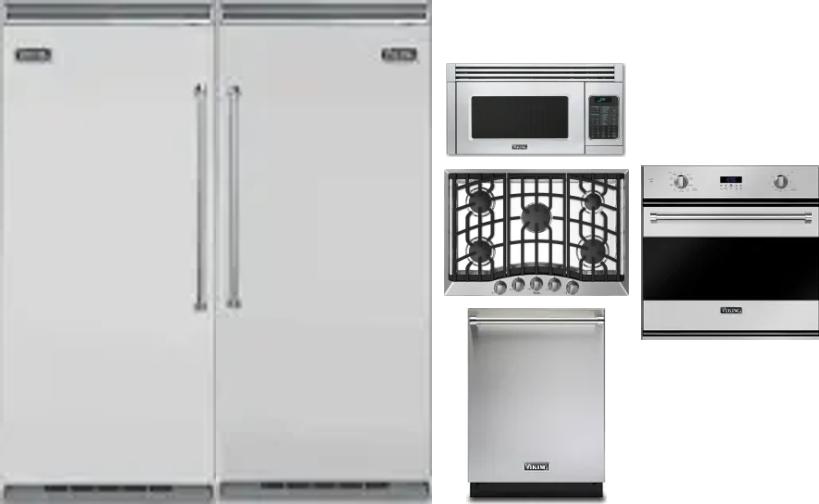 6 Piece Package Includes Refrigerator, Freezer, Cooktop, Wall Oven, Microwave And Dishwasher