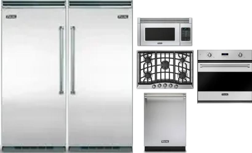 6 Piece Package Includes Refrigerator, Freezer, Cooktop, Wall Oven, Microwave And Dishwasher
