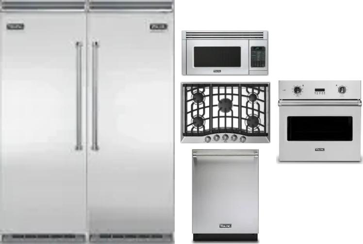 6 Piece Package Includes Refrigerator, Freezer, Cooktop, Wall Oven, Microwave And Dishwasher