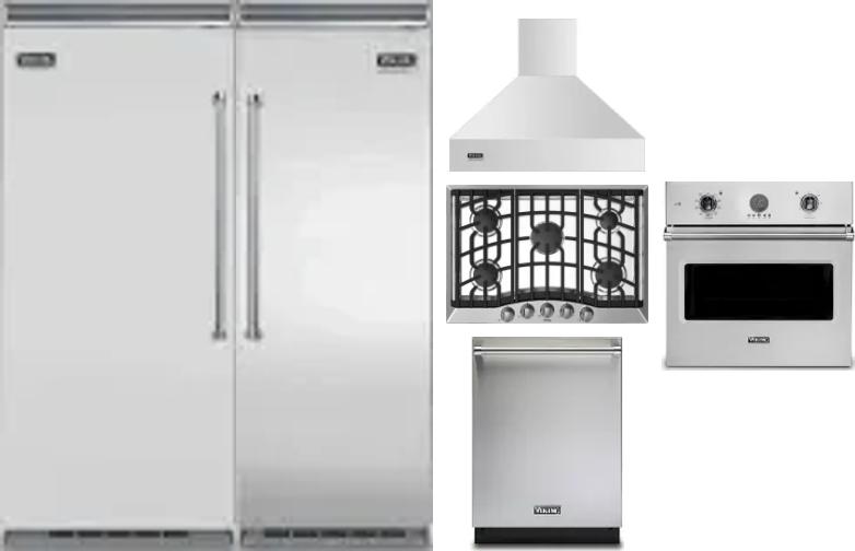 6 Piece Package Includes Refrigerator, Freezer, Cooktop, Wall Oven, Hood And Dishwasher