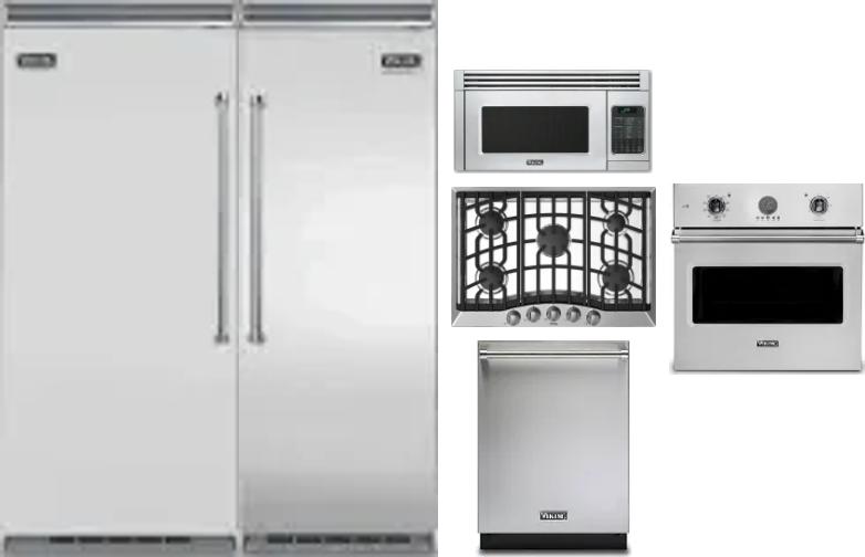 6 Piece Package Includes Refrigerator, Freezer, Cooktop, Wall Oven, Microwave And Dishwasher