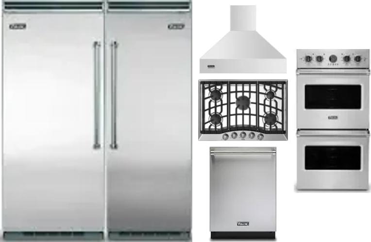 6 Piece Package Includes Refrigerator, Freezer, Cooktop, Wall Oven, Hood And Dishwasher