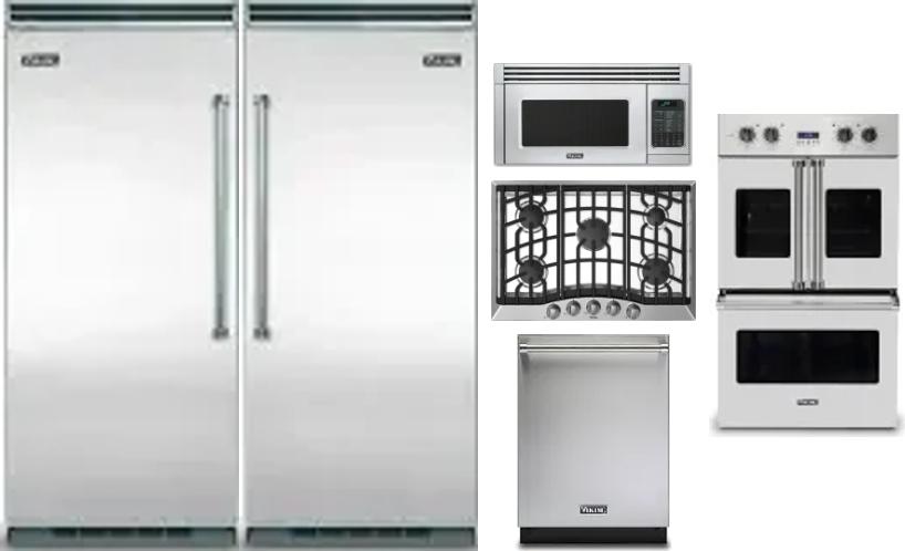 6 Piece Package Includes Refrigerator, Freezer, Cooktop, Wall Oven, Microwave And Dishwasher