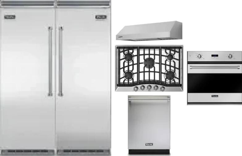 6 Piece Package Includes Refrigerator, Freezer, Cooktop, Wall Oven, Hood And Dishwasher