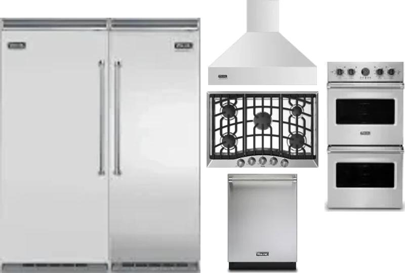 6 Piece Package Includes Refrigerator, Freezer, Cooktop, Wall Oven, Hood And Dishwasher