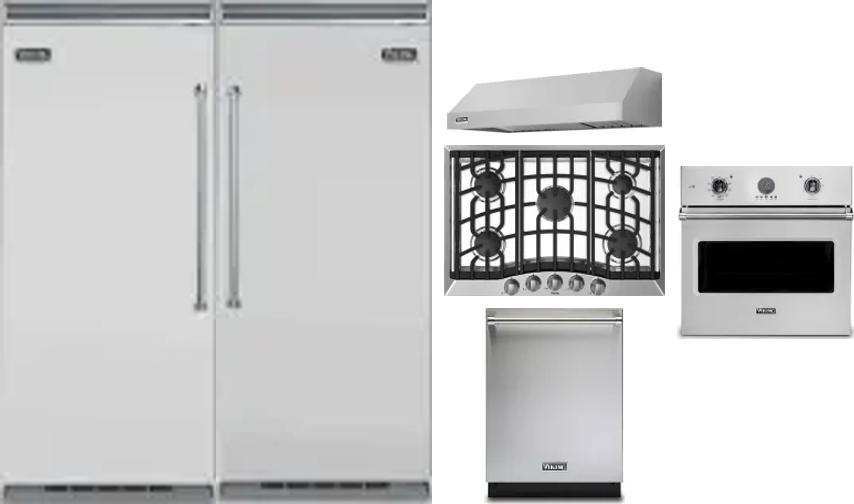 6 Piece Package Includes Refrigerator, Freezer, Cooktop, Wall Oven, Hood And Dishwasher