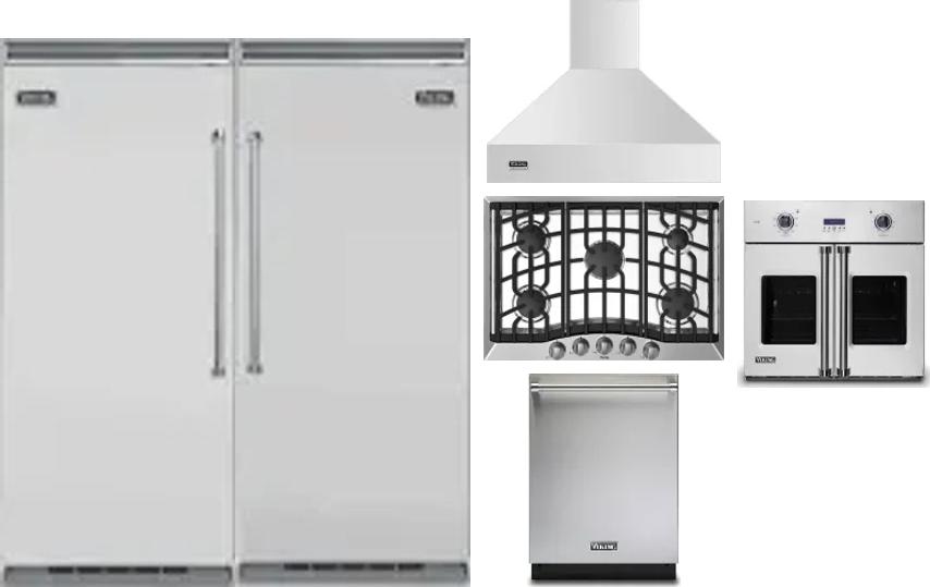 6 Piece Package Includes Refrigerator, Freezer, Cooktop, Wall Oven, Hood And Dishwasher
