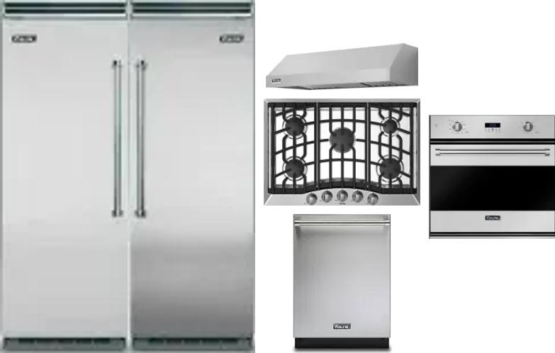 6 Piece Package Includes Refrigerator, Freezer, Cooktop, Wall Oven, Hood And Dishwasher