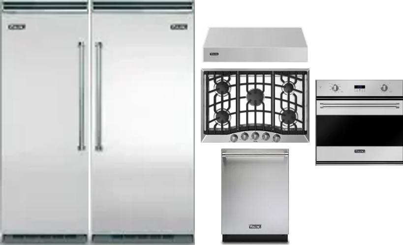 6 Piece Package Includes Refrigerator, Freezer, Cooktop, Wall Oven, Hood And Dishwasher