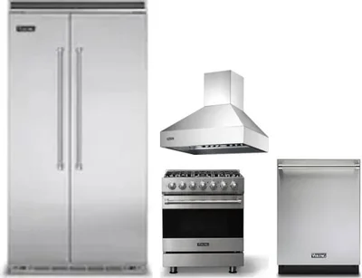 4 Piece Package Includes Refrigerator, Range, Hood And Dishwasher