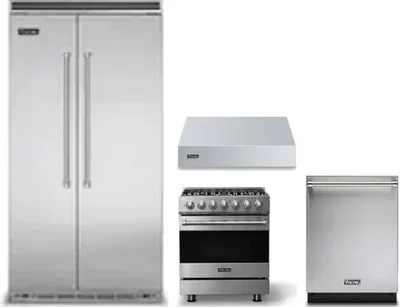 4 Piece Package Includes Refrigerator, Range, Hood And Dishwasher