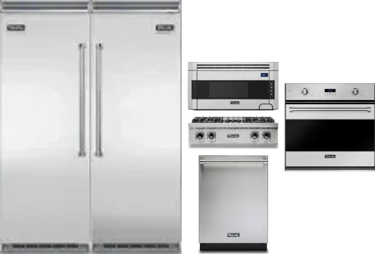 6 Piece Package Includes Refrigerator, Freezer, Cooktop, Wall Oven, Microwave And Dishwasher