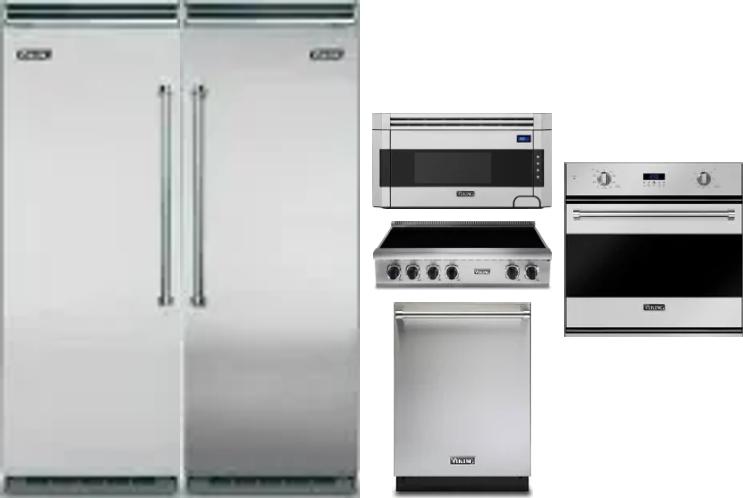 6 Piece Package Includes Refrigerator, Freezer, Cooktop, Wall Oven, Microwave And Dishwasher