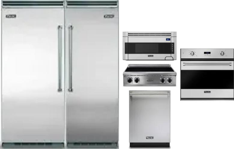 6 Piece Package Includes Refrigerator, Freezer, Cooktop, Wall Oven, Microwave And Dishwasher
