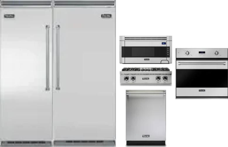 6 Piece Package Includes Refrigerator, Freezer, Cooktop, Wall Oven, Microwave And Dishwasher