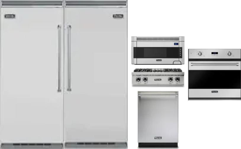 6 Piece Package Includes Refrigerator, Freezer, Cooktop, Wall Oven, Microwave And Dishwasher