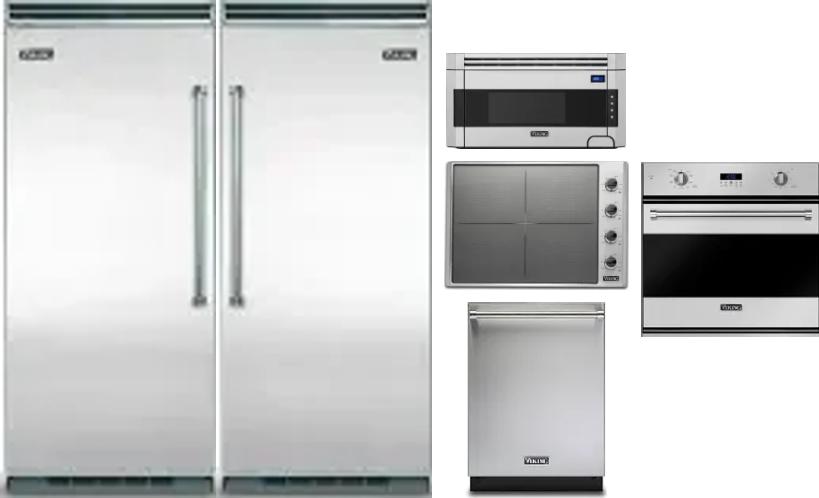 6 Piece Package Includes Refrigerator, Freezer, Cooktop, Wall Oven, Microwave And Dishwasher