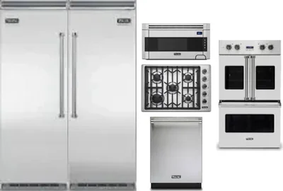 6 Piece Package Includes Refrigerator, Freezer, Cooktop, Wall Oven, Microwave And Dishwasher
