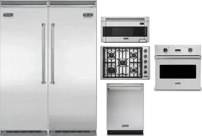 6 Piece Package Includes Refrigerator, Freezer, Cooktop, Wall Oven, Microwave And Dishwasher