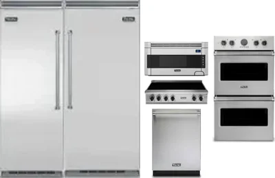 6 Piece Package Includes Refrigerator, Freezer, Cooktop, Wall Oven, Microwave And Dishwasher