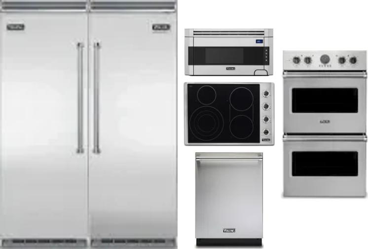 6 Piece Package Includes Refrigerator, Freezer, Cooktop, Wall Oven, Microwave And Dishwasher