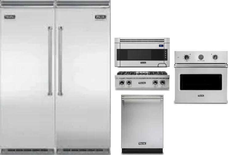 6 Piece Package Includes Refrigerator, Freezer, Cooktop, Wall Oven, Microwave And Dishwasher