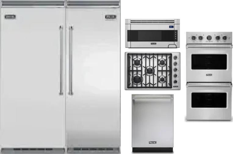 6 Piece Package Includes Refrigerator, Freezer, Cooktop, Wall Oven, Microwave And Dishwasher