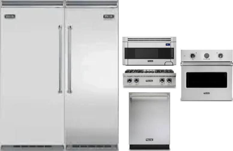 6 Piece Package Includes Refrigerator, Freezer, Cooktop, Wall Oven, Microwave And Dishwasher