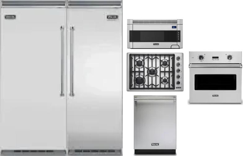 6 Piece Package Includes Refrigerator, Freezer, Cooktop, Wall Oven, Microwave And Dishwasher