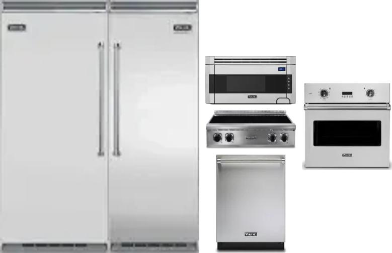 6 Piece Package Includes Refrigerator, Freezer, Cooktop, Wall Oven, Microwave And Dishwasher