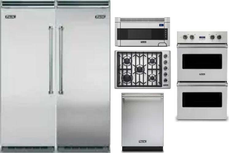 6 Piece Package Includes Refrigerator, Freezer, Cooktop, Wall Oven, Microwave And Dishwasher