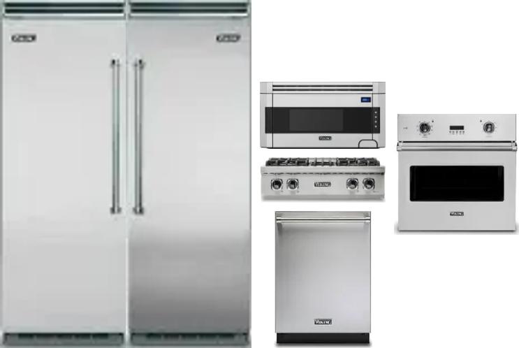 6 Piece Package Includes Refrigerator, Freezer, Cooktop, Wall Oven, Microwave And Dishwasher