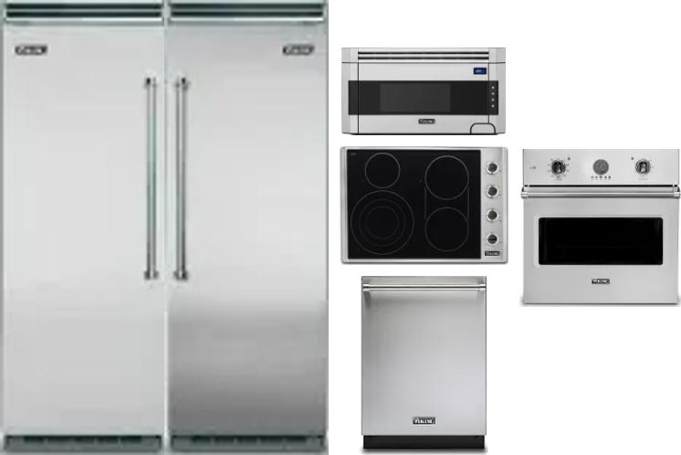 6 Piece Package Includes Refrigerator, Freezer, Cooktop, Wall Oven, Microwave And Dishwasher