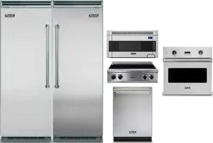 6 Piece Package Includes Refrigerator, Freezer, Cooktop, Wall Oven, Microwave And Dishwasher