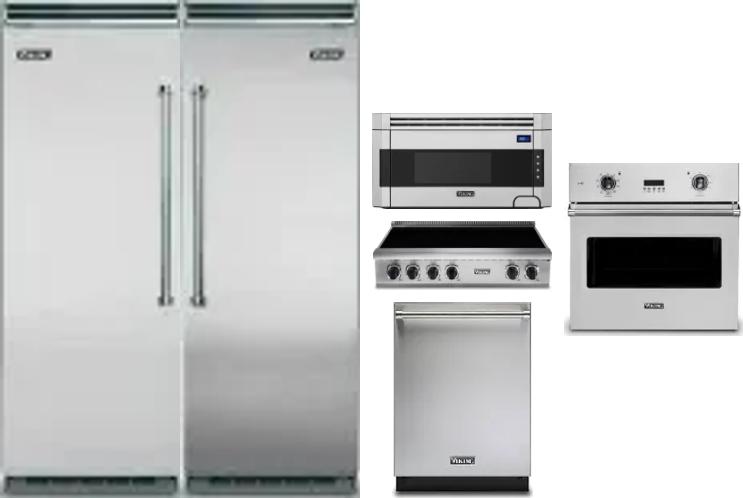 6 Piece Package Includes Refrigerator, Freezer, Cooktop, Wall Oven, Microwave And Dishwasher