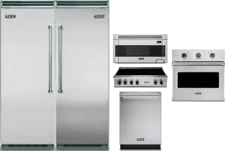 6 Piece Package Includes Refrigerator, Freezer, Cooktop, Wall Oven, Microwave And Dishwasher
