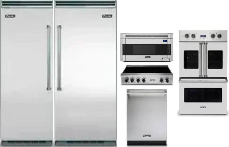 6 Piece Package Includes Refrigerator, Freezer, Cooktop, Wall Oven, Microwave And Dishwasher