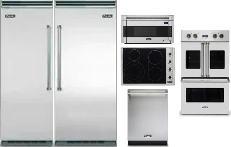 6 Piece Package Includes Refrigerator, Freezer, Cooktop, Wall Oven, Microwave And Dishwasher