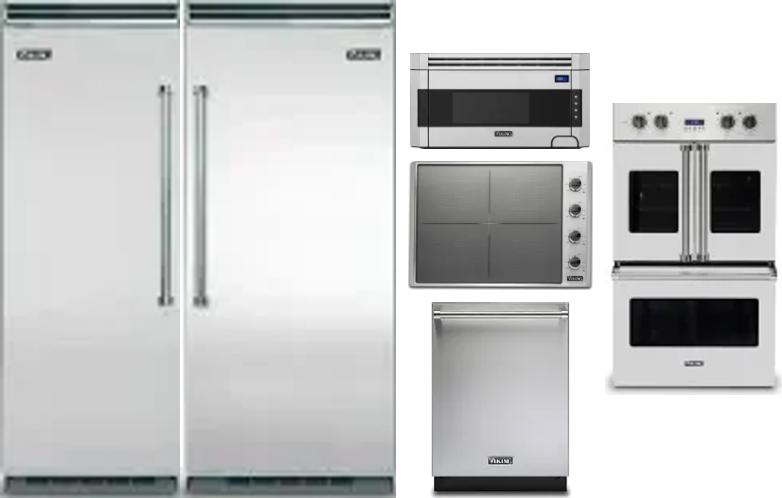 6 Piece Package Includes Refrigerator, Freezer, Cooktop, Wall Oven, Microwave And Dishwasher