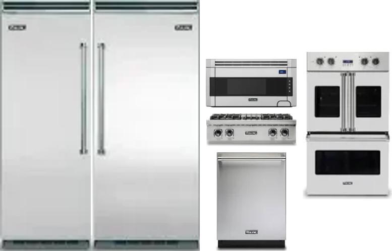 6 Piece Package Includes Refrigerator, Freezer, Cooktop, Wall Oven, Microwave And Dishwasher