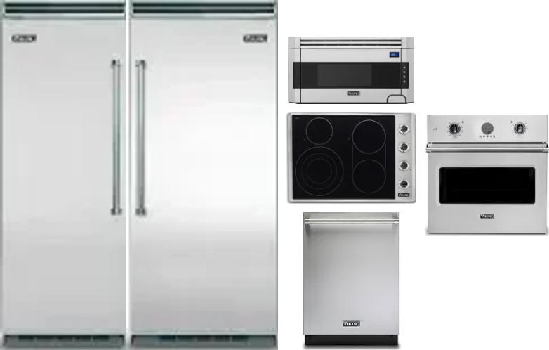 6 Piece Package Includes Refrigerator, Freezer, Cooktop, Wall Oven, Microwave And Dishwasher