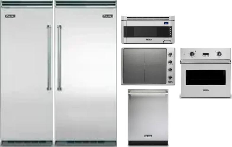 6 Piece Package Includes Refrigerator, Freezer, Cooktop, Wall Oven, Microwave And Dishwasher