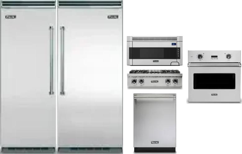 6 Piece Package Includes Refrigerator, Freezer, Cooktop, Wall Oven, Microwave And Dishwasher