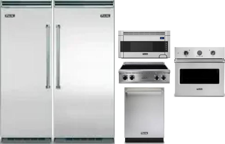 6 Piece Package Includes Refrigerator, Freezer, Cooktop, Wall Oven, Microwave And Dishwasher